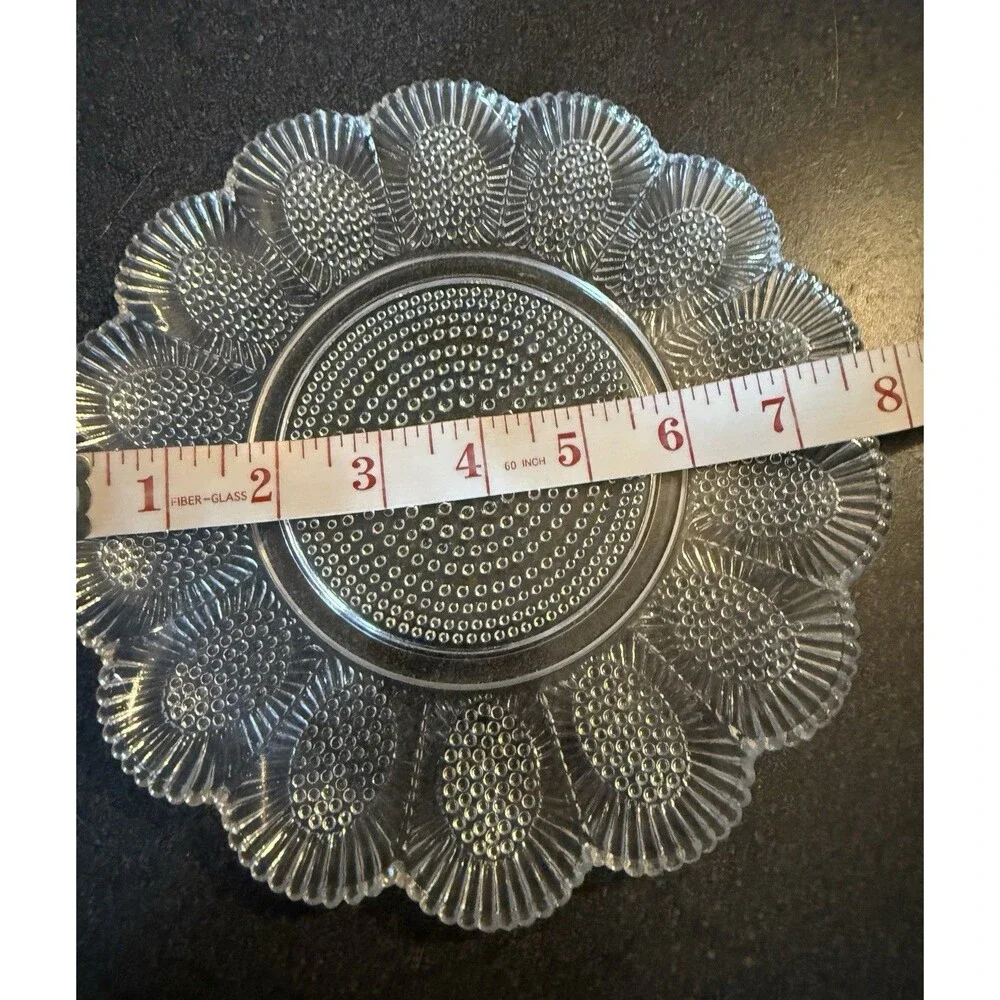 VTG Indiana Glass Clear Hobnail 8